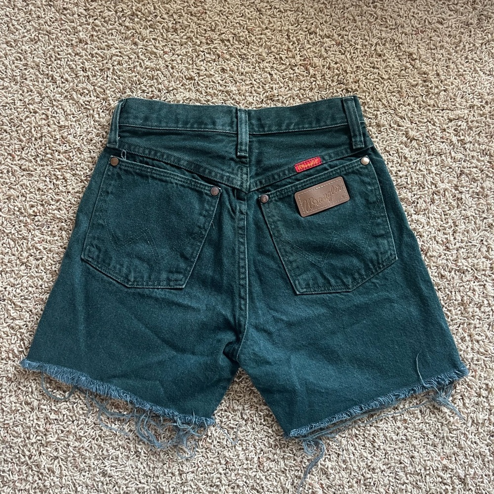 Wrangler Women’s Vintage Dark Green Jean Shorts